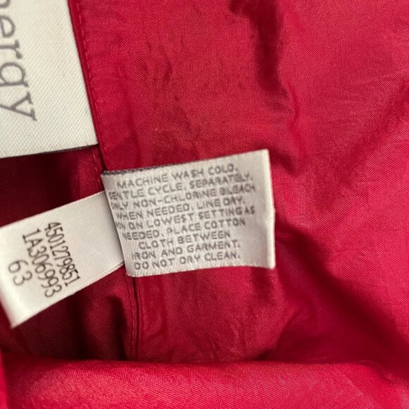 Zenergy By Chico's Womens Red Roll Tab Sleeve Nylon Windbreaker Jacket Sz 2 US L - Picture 6 of 10